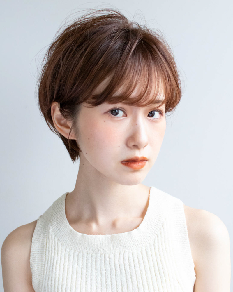 ショートヘアはひし形を意識して