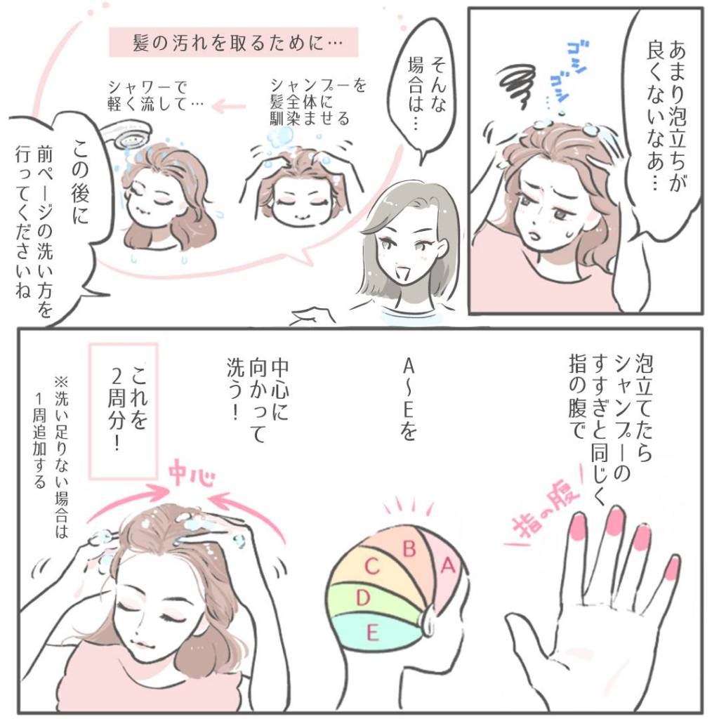 正しいシャンプー方法漫画④