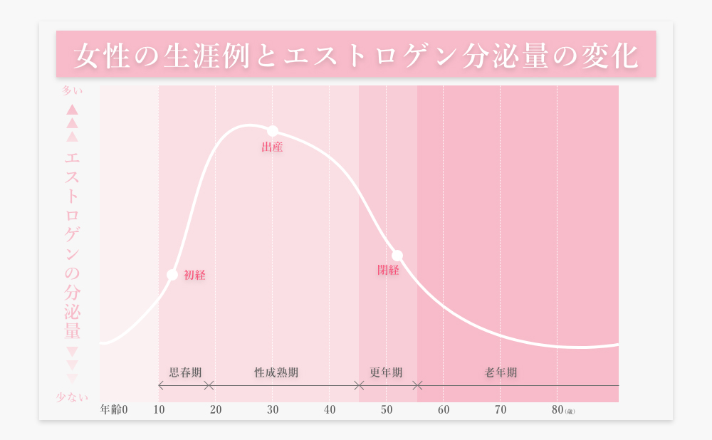 年齢とエストロゲンの分泌量