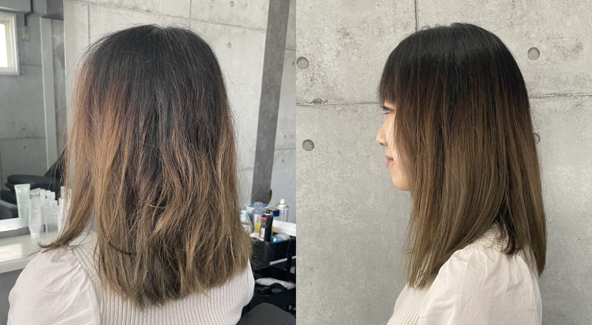 ヘアオイルをつけてスタイリングしてみた